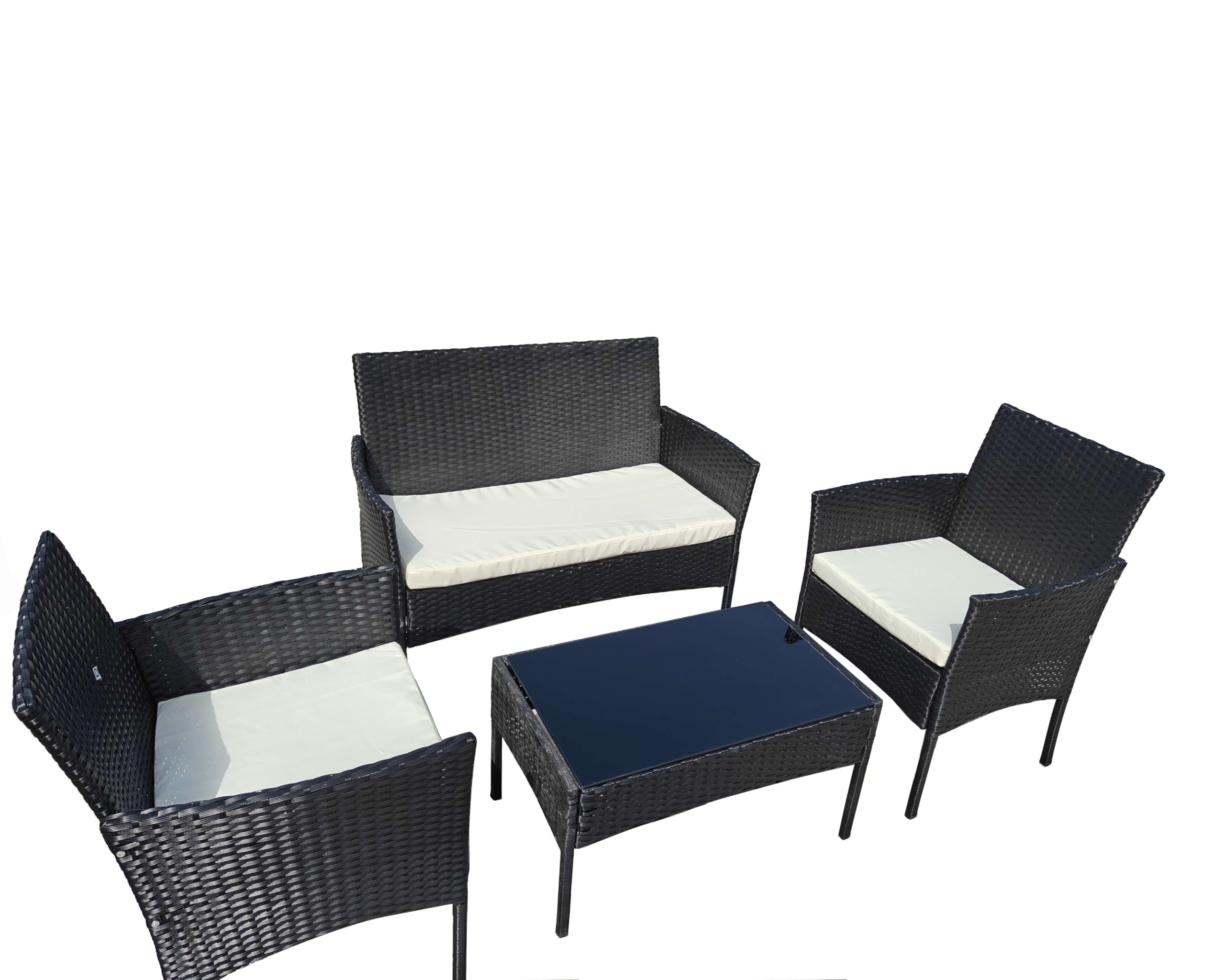 Megashopitalia Set Salotto da Esterno con Poltrone Divanetto Cuscini e Tavolino Caffè