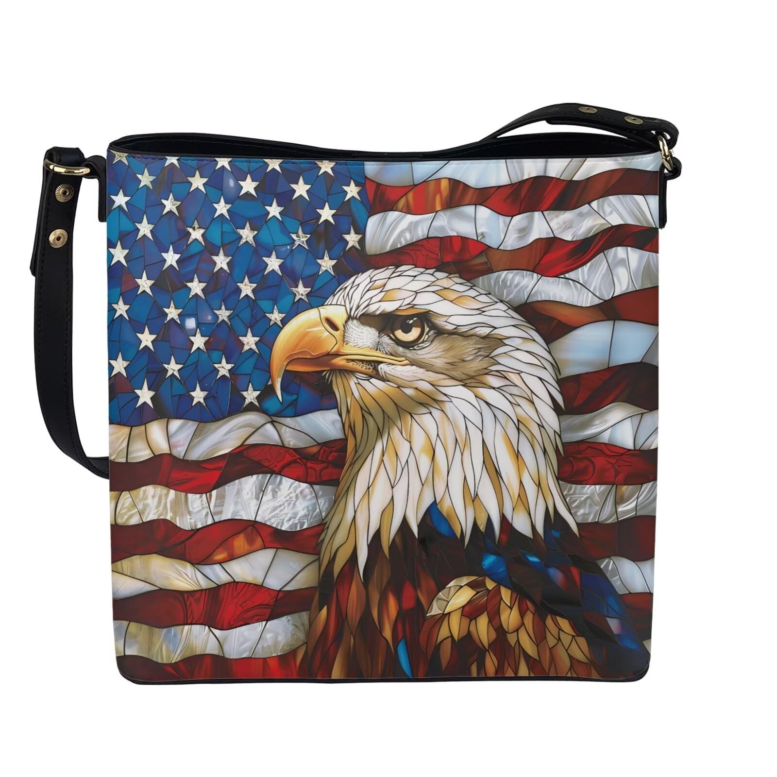 HUGS IDEA Boho Bags for Women Leather Handbag Shoulder Bucket Crossbody Purse