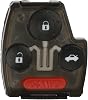 KeylessOption Keyless Entry Remote Car Key Fob Case Button Pad Outer Shell For OUCG8D-380H-A