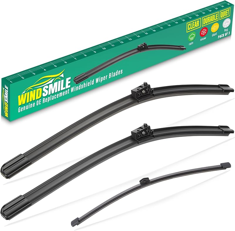 Palhetas do limpador de para-brisa WINDSMILE para Mercedes Benz Metris – Conjunto com 3 peças