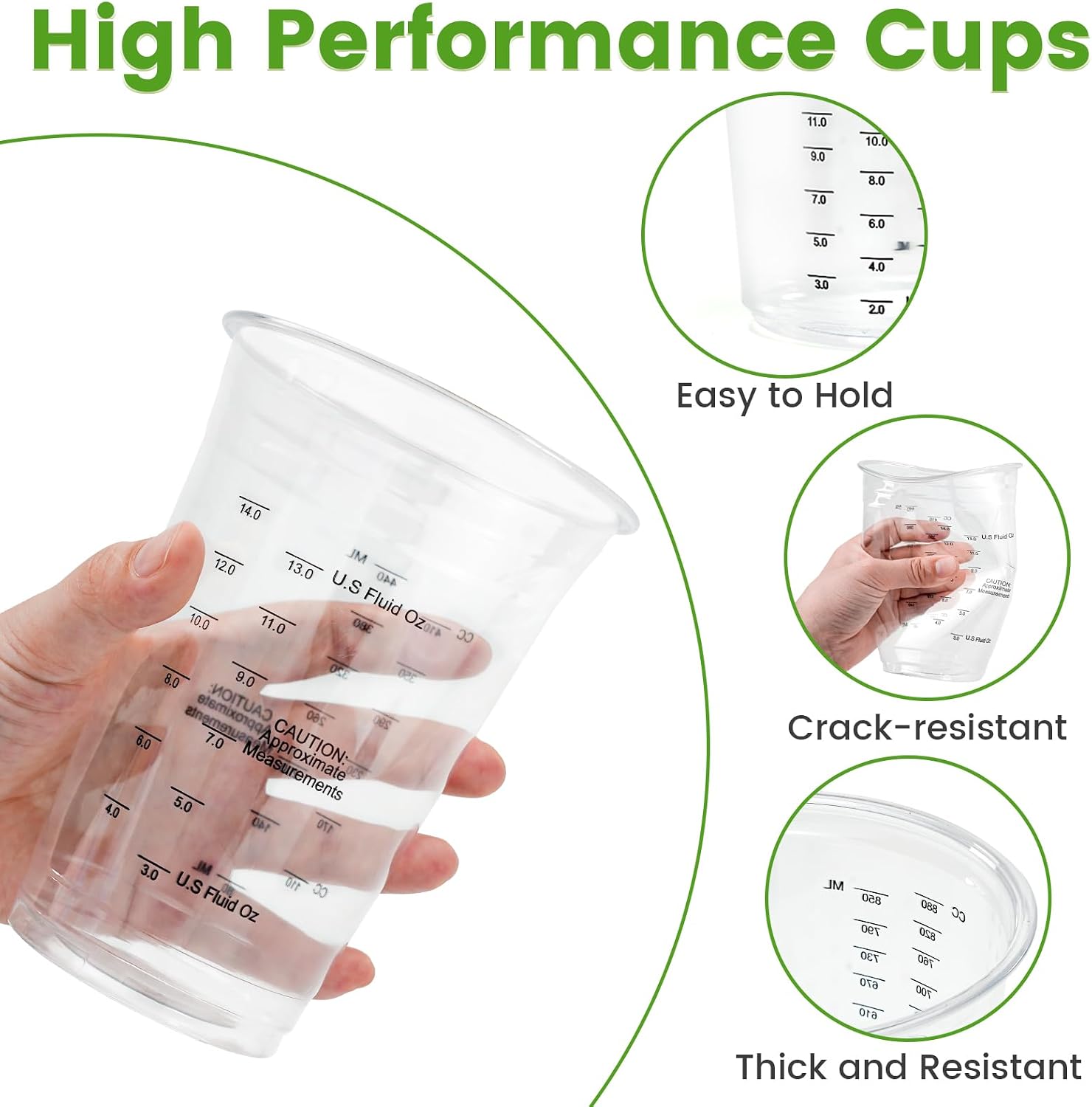NASUBI Resin Measuring Cups Kit 32oz and 20oz, 35 Pack Mixing Cups image 5