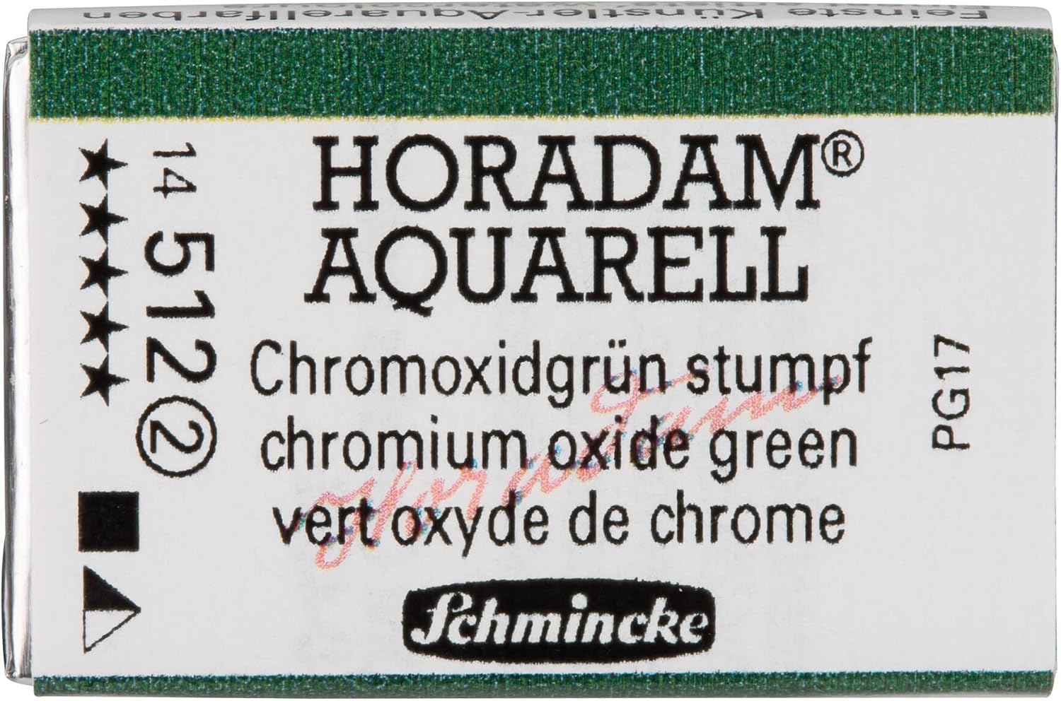 Schmincke 14512043 Watercolor Pans, Chromium Oxide Green, Full Pan