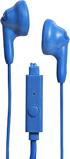 Magnavox MHP4820M-BL Gummy Earbuds with Microphone in Blue | Available in Pink, Purple, White, Black, & Blue | Earbuds Gummy | Extra Value Comfort Stereo Earbuds | Durable Rubberized Cable |