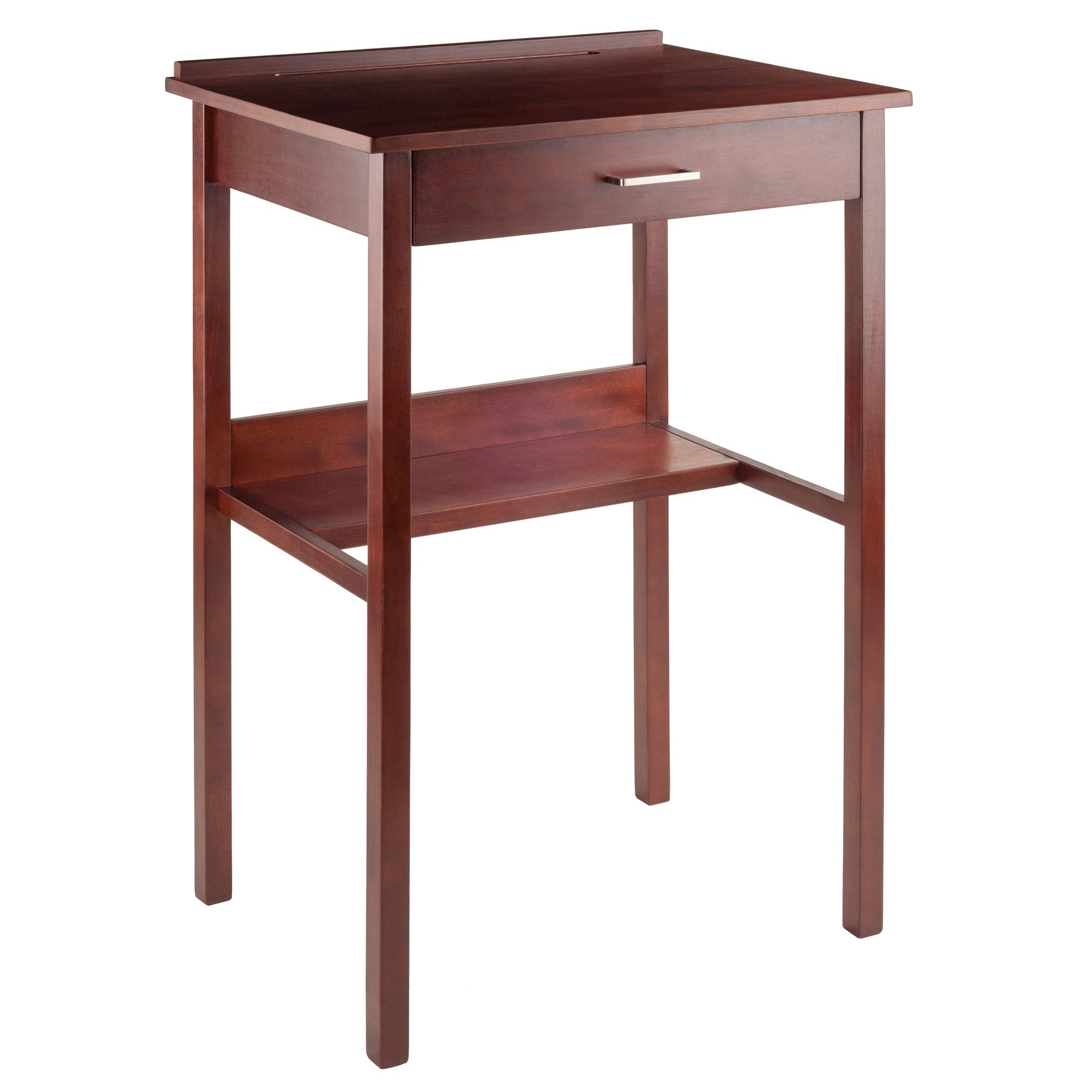 WinsomeRonald High Desk, Walnut, 27.95x21.73x41.89