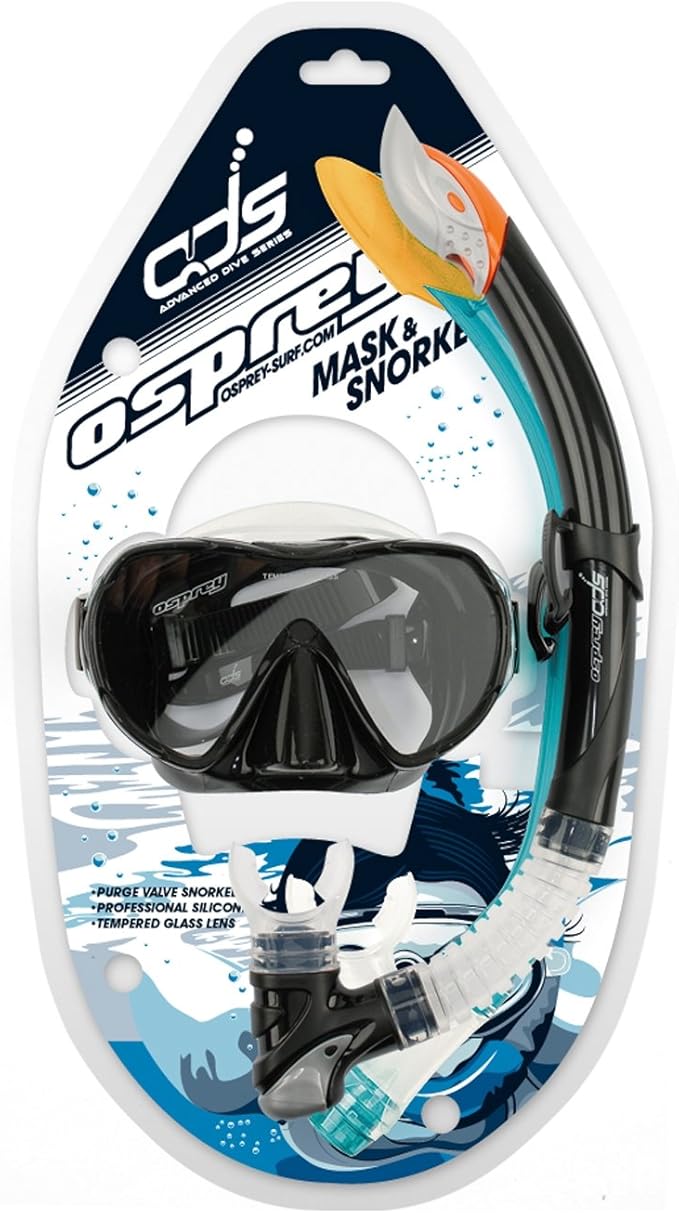 Osprey Frameless Mask And Snorkel Set, Unisex Adult Snorkeling