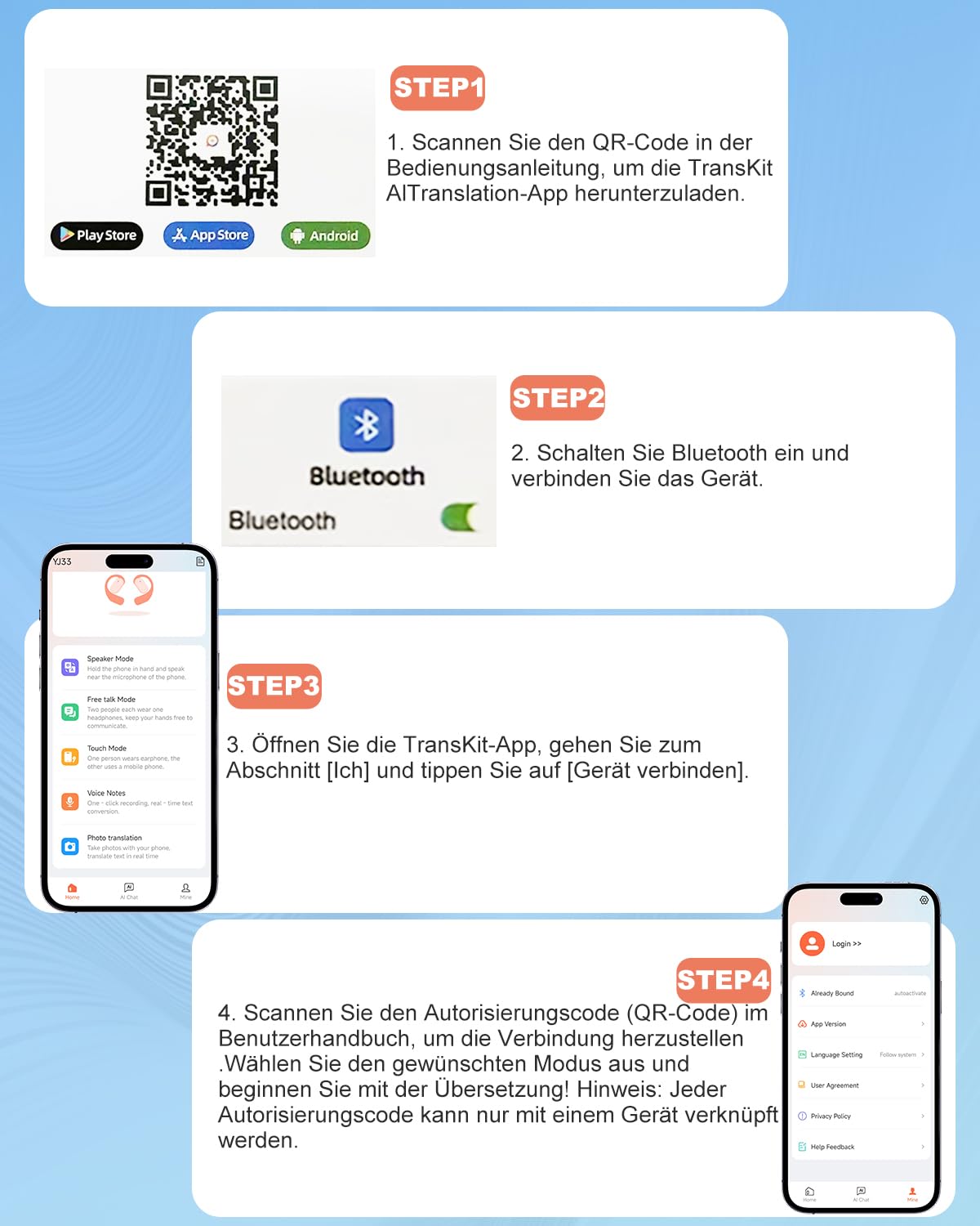 KI Übersetzungskopfhörer Echtzeit, 158 Sprachen für Reisen/Business(Weiß) | LED-Touchscreen, IPX7 Wasserdicht, Bluetooth 5.4, ANC + ENC-Geräuschdämpfung, 48 Stunden Spielzeit, Mehrere Übersetzungsmodi