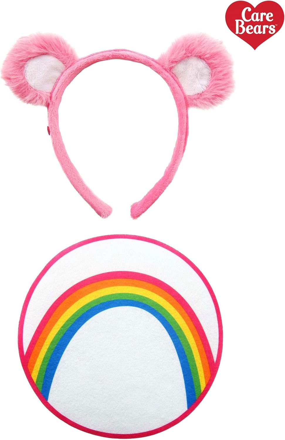 Care Bears Cheer Bear Ears & Patch Costume Kit for Adults with Headband & Iron-On Patch Accessory Set - Image 2