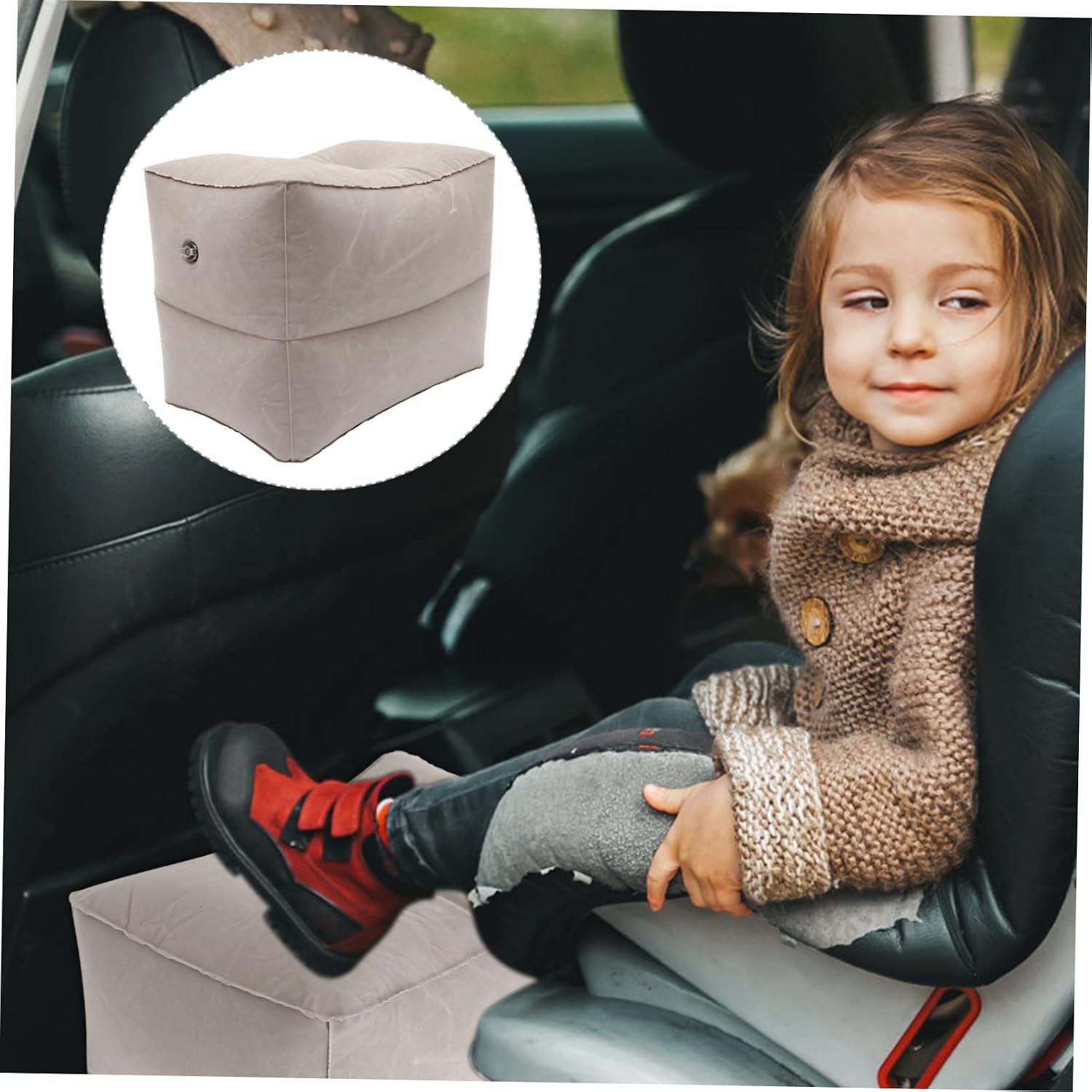 1 Set Foot Pad Pillow Leg Nursery Shaped Pillows for Airplanes Essentials for Bed Rest Pillow Flocking PVC Light Grey