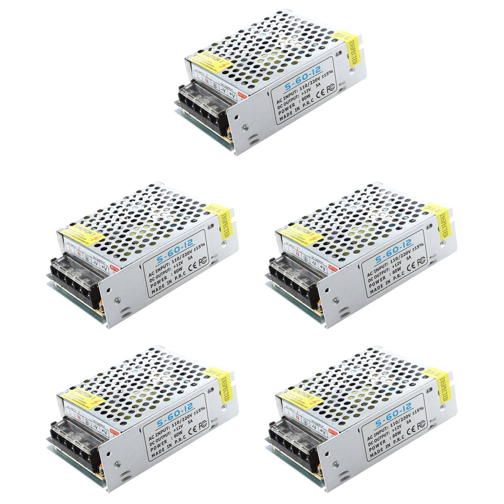 Transformateur 60W 12V DC compact à haute efficacité énergétique