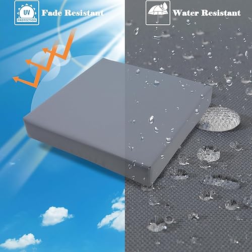 Miniatura 2 de Topotdor Cojín para silla de patio para muebles de exterior, 19 x 19 pulgadas, impermeable, de repuesto, para muebles de patio, 3 años de