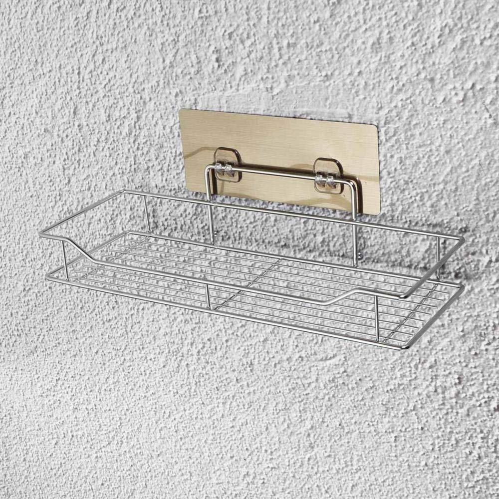 Étagère de douche antirouille en acier inoxydable durable avec rangement par aspiration