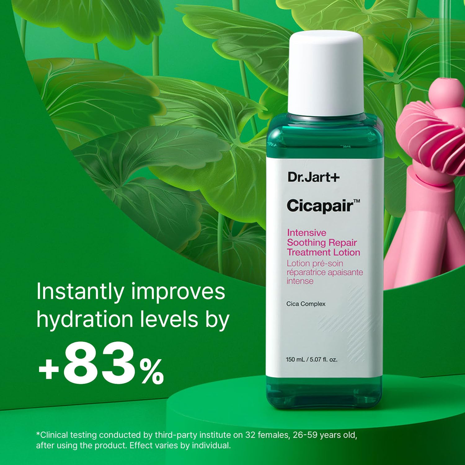 Dr.Jart+ Cicapair Intensive Soothing Repair Treatment Liquid Korean Face Lotion to Reduce Redness with Centella Asiatica | Hydrating Toner | Korean Skin Care, 5.07 Fl Oz