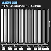 Vista 3 de DYWISHKEY Kit surtido de varillas de acero inoxidable, diámetro de 0.039-0.315 in para manualidades, pasador de mango (27 piezas)