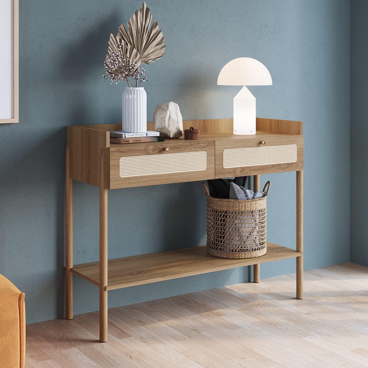 Amazon.com: Lagom Made Console Table | Mid-Century Modern Entryway ...