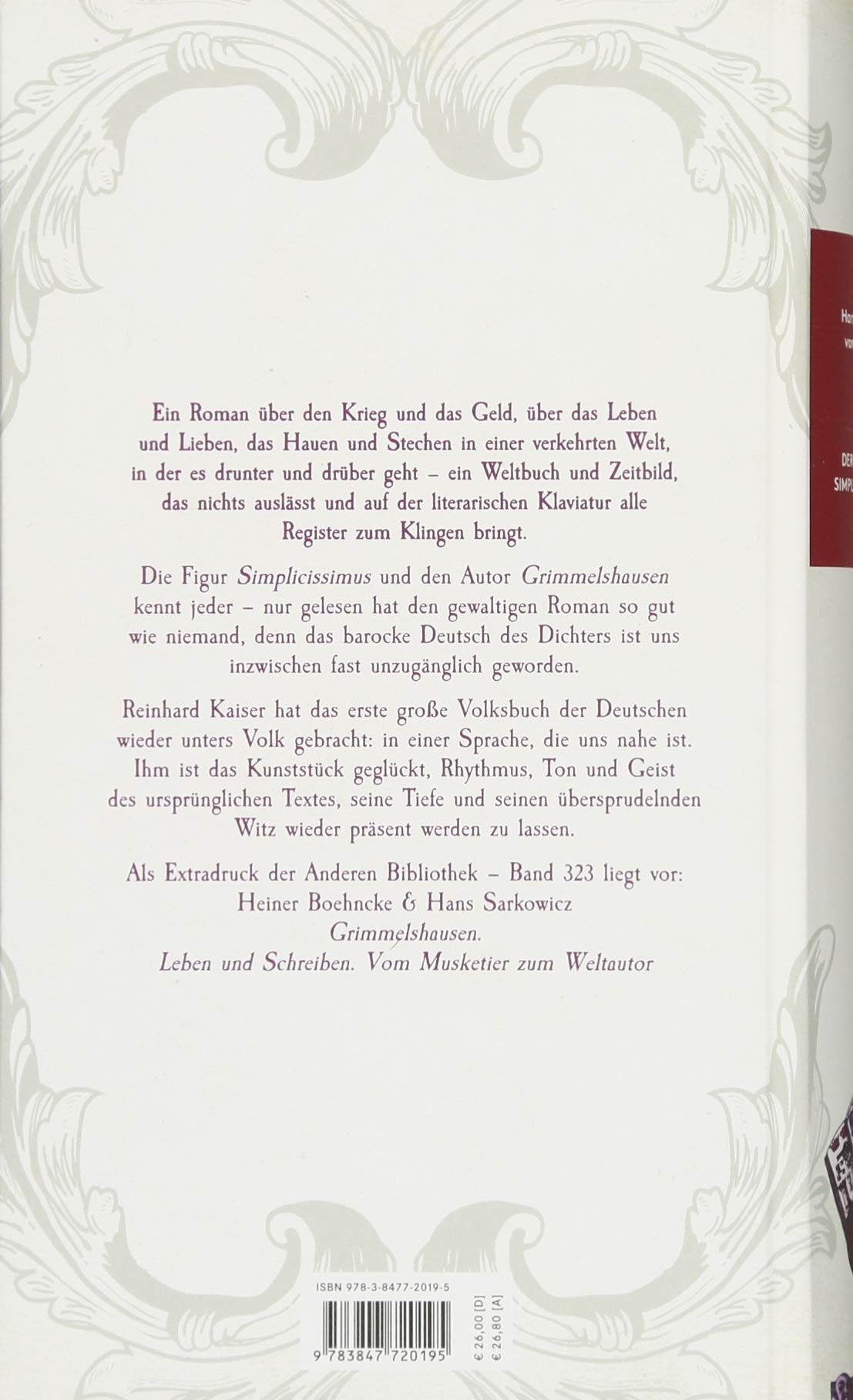 Der abenteuerliche Simplicissimus Deutsch: Aus dem Deutsch des 17. Jahrhunderts von Reinhard Kaiser (Extradrucke der Anderen Bibliothek, Band 296)