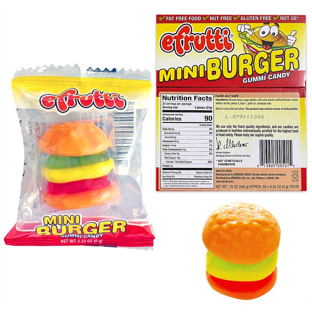 eFrutti Original Pizzas , Mini Burgers , Sour Mini Burgers , Hot Dogs