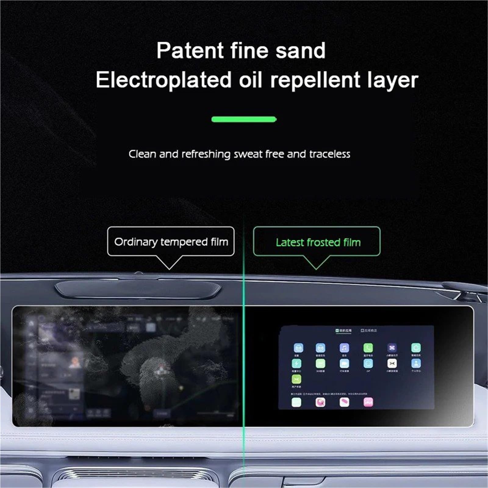 Protection d'écran LCD HD Anti-Rayures pour GPS de Voiture Xpeng/Xiaopeng G9 (2022-2025) - Intérieur refait (2 Films Mats)