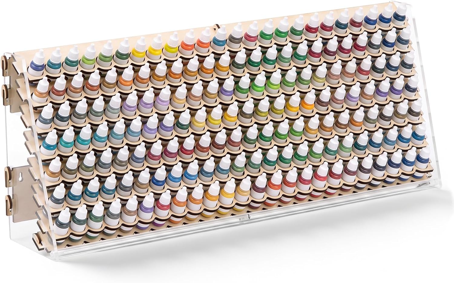 Colingmill 168 Holes Wooden Paint Rack for 18 ml Dropper Bottles
