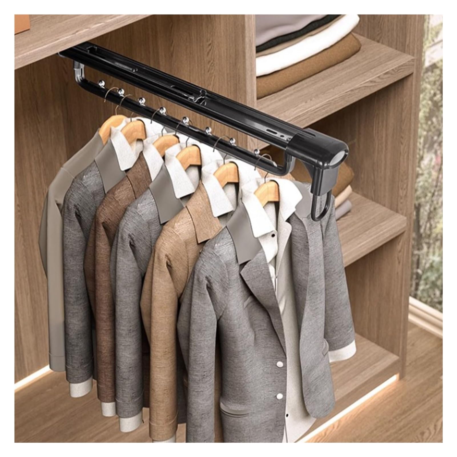 Rangement efficace des vêtements avec ce cintre supérieur en acier