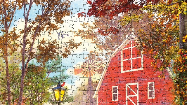 Amazon.com: Buffalo Games - Autumn Farmhouse - 500 Piece Fall