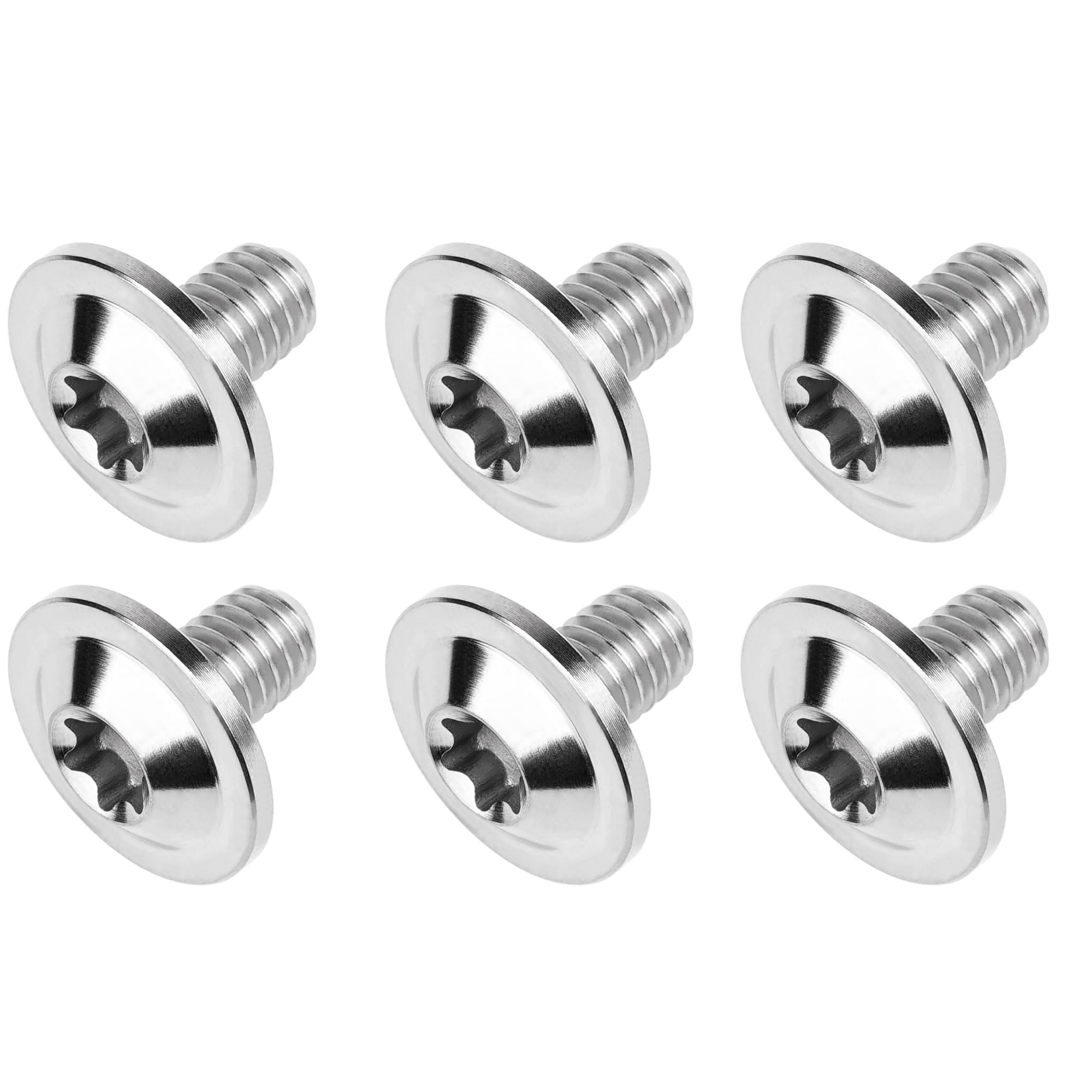 DWAMMEBRS Bolt M6x10 15 20mm Torx Head Screw For Bike Brake Lever Stem Parts Fasteners Pack Of 6(Titanium,M6x10mm)