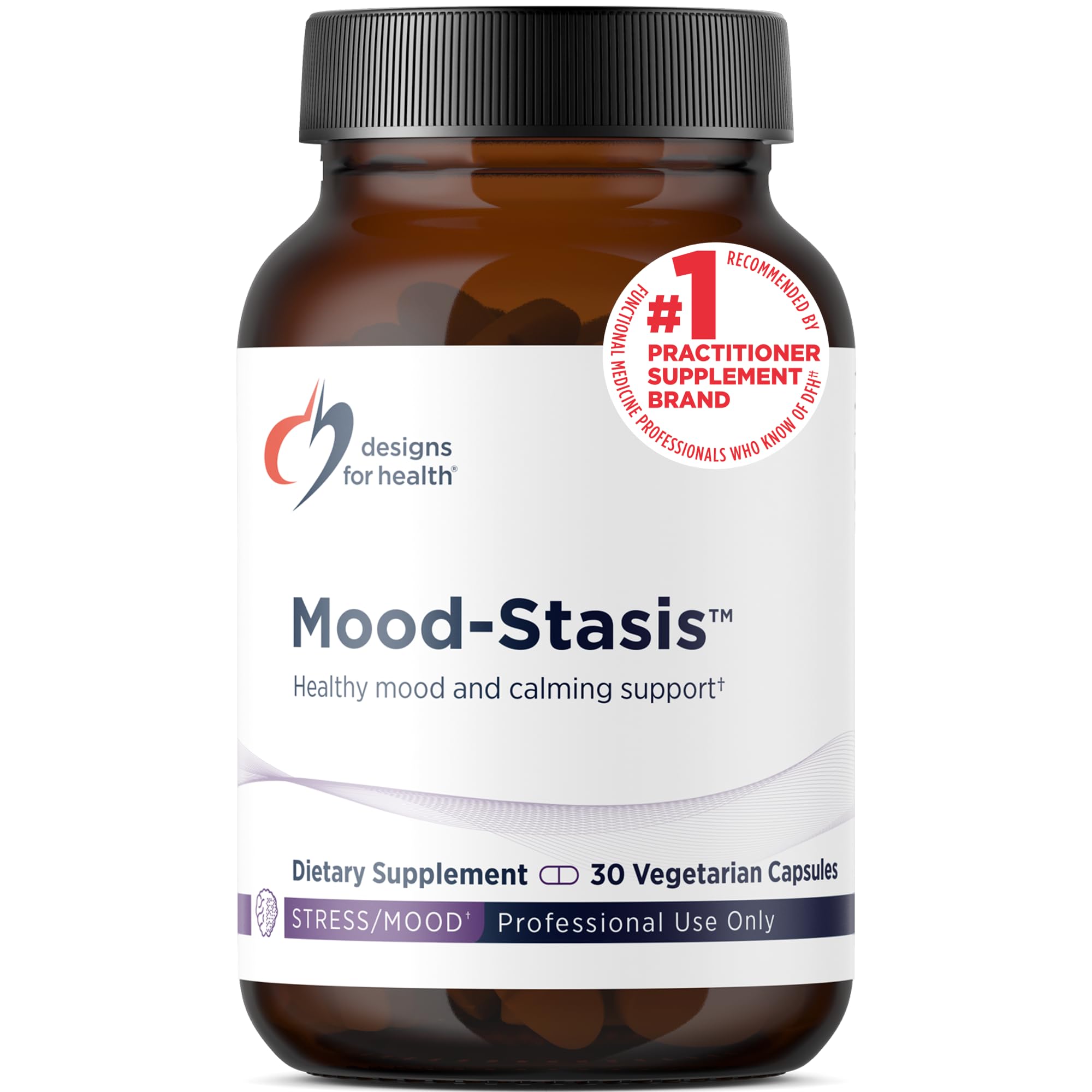Designs for Health Mood-Stasis - 5-MTHF Methyl Folate + Methyl B12, Saffron Extract for Mood Support & Calming Support (30 Capsules)