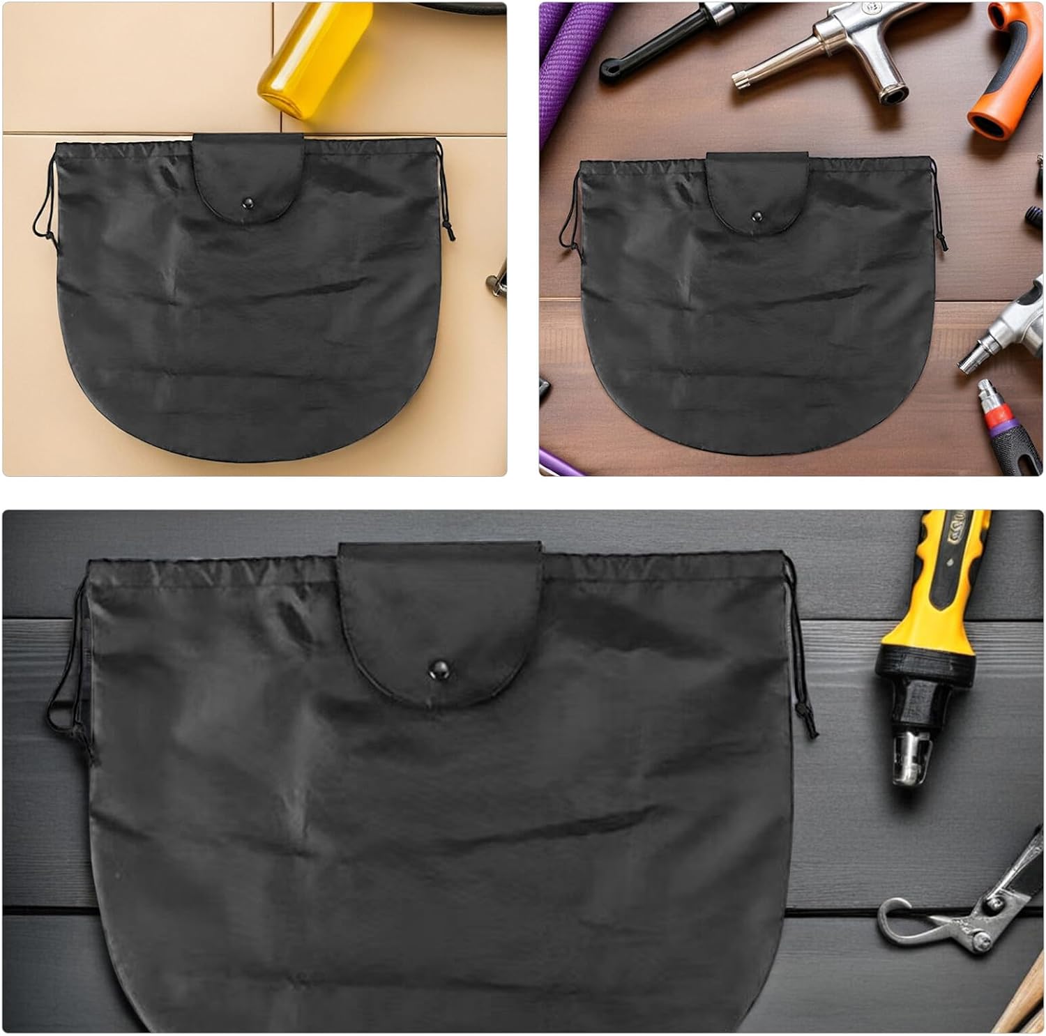ORFOFE 4pcs Helmet Storage Bags Drawstring Protective Organizer for Motorcycle Half Helmets, Waterproof Portable Pouch for Riding, Cycling, Snowboard, Ski, and Powersports
