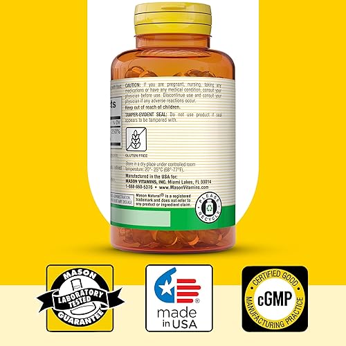 Miniatura 6 de MASON NATURAL Vitamina Ultra Strength D3 2000 UI cápsulas blandas, 60 unidades, paquete de 3