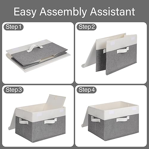 Miniatura 8 de GRANNY SAYS Fabric Storage Boxes, Memory Keepsake Box, Large Storage Bins with Lids, Closet Organizers, Toy Box, Storage Baskets for Shelves