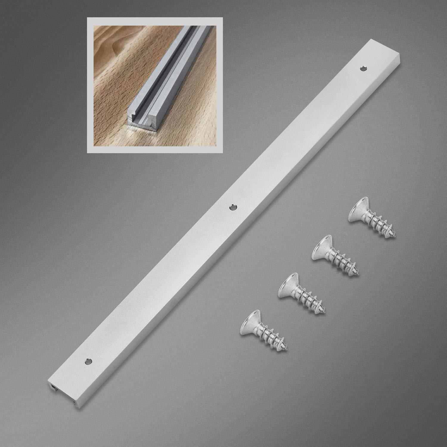 Hot Favorable 2 Binari T-Track In Alluminio 122 Cm Con 2 Morsetti Hold-Down – Per Lavorazione Legno E Metallo – Nero Anodizzato – Kit Con Viti