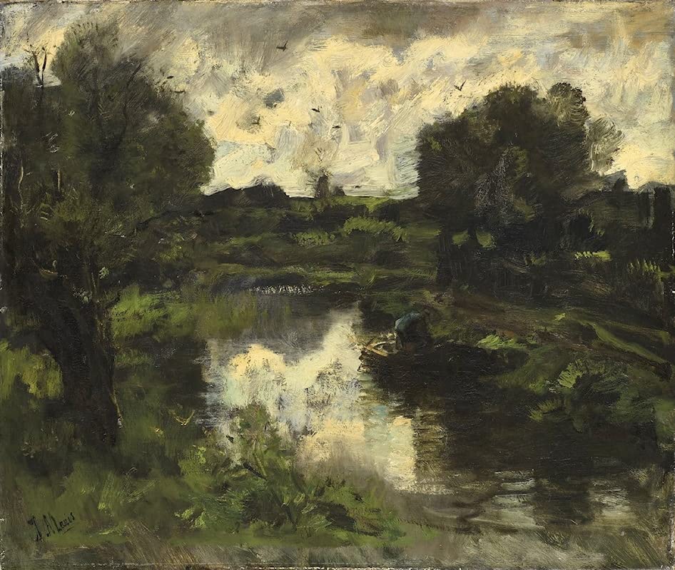 Tableau Polder Na Onweer Jacob Maris : affiche vintage pour décoration salon et chambre 60x90