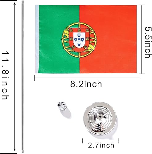 Miniatura 17 de ZXvZYT Paquete de 2 banderas de mesa suizas, pequeñas banderas suizas de escritorio con base de soporte, decoración de eventos para festivales