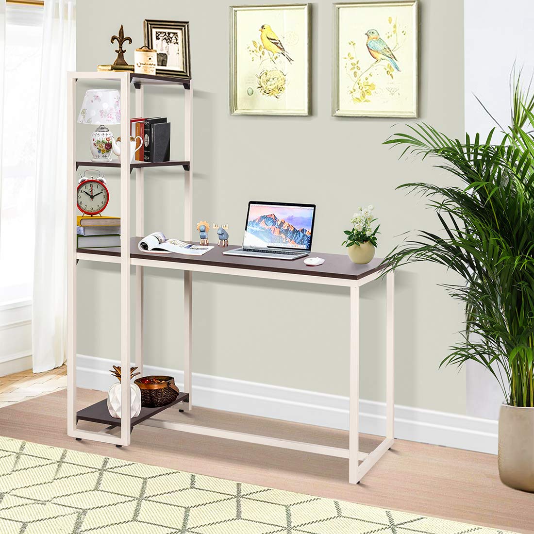 Trevi | Perth | Engineered Wood Study Table for Living Room in White Colour 1 Year Warranty | Study Table for Adults, Computer Table, Study Table for Students, Office Table, | Free Installation