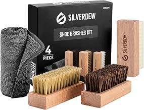 4PCS Shoe Brush Kit for Leather, Suede, Nubuck, Canvas & Sneakers