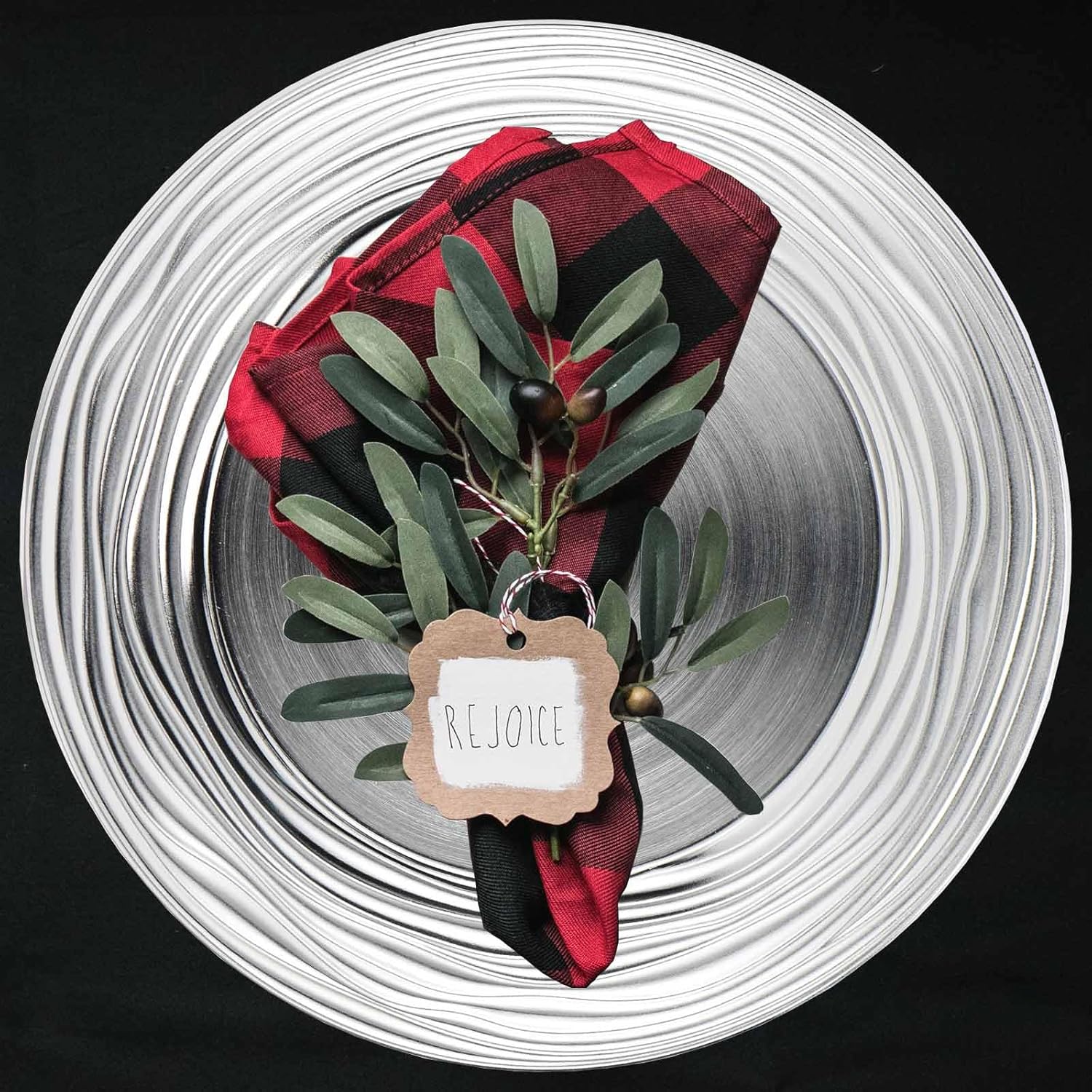 13 Inch Round Charger Plates, Set of 6, Dinner Chargers Bulk Wedding (Silver)