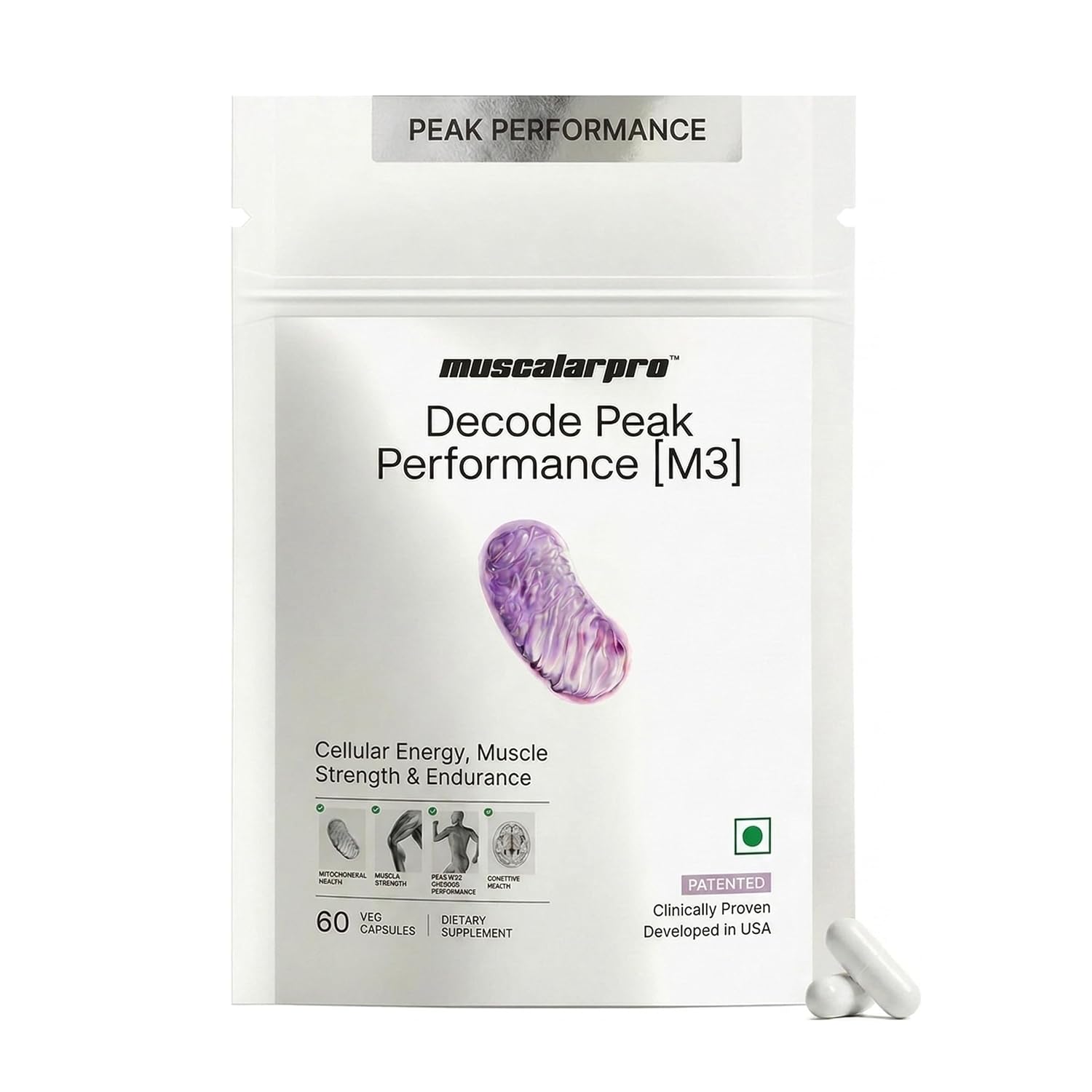 Muscalarpro Decode Peak Performance [M3] | Urolithin A 500mg, Spermidine 3mg, S-Allyl Cysteine | Mitochondrial Health | 60... - Review, Price and Buying Guide