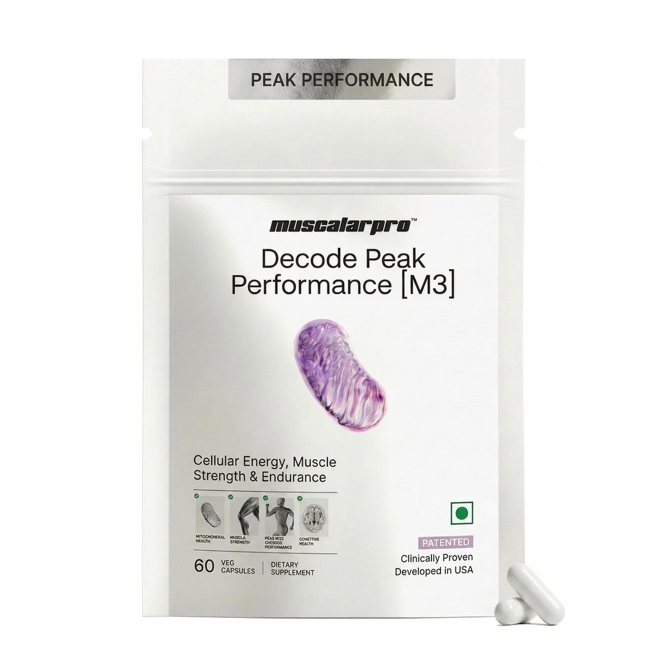 Decode Peak Performance [M3] | Urolithin A 500mg, Spermidine 3mg, S-Allyl Cysteine | Mitochondrial Health | 60 Veg Capsules-image-29