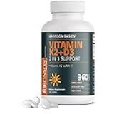 Vitamin K2 D3 (MK7) Supplement Non-GMO Formula Vitamin D3 5000IU (125 mcg) & 90 mcg K2 MK-7, Easy to Swallow D & K Complex, 360 Tablets