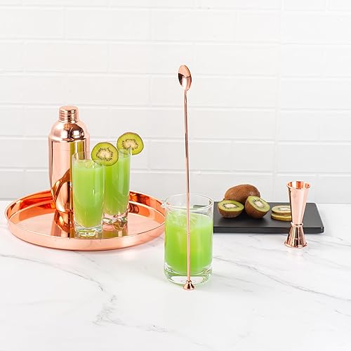 Miniatura 7 de Restaurantware Cuchara Muddler de acero inoxidable de 16 pulgadas perfecta para barras profesionales o uso en el hogar - Cuchara mezcladora chapada