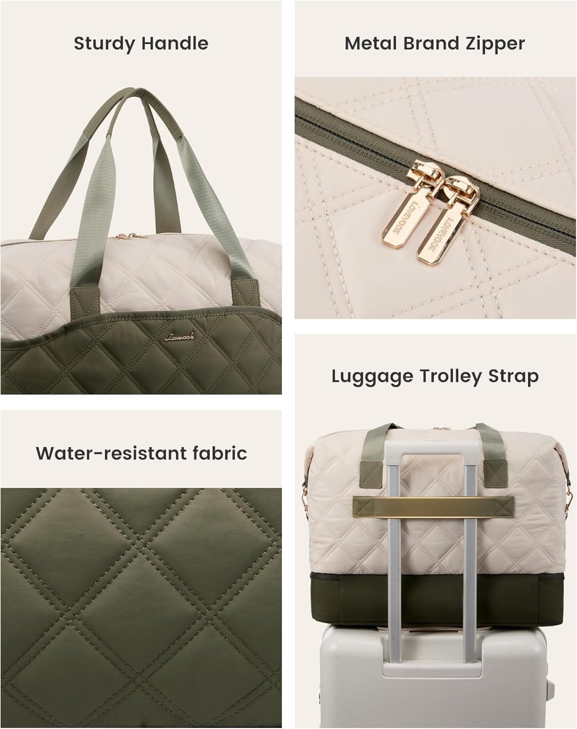 LOVEVOOK Weekender Bags for Women with Shoe Compartment, Lightweight Travel Duffle Bag with Wet Pocket, Hospital Overnight Bags for Women Labor Delivery, Personal Item Carry On Bag for Gym, Sport - Image 6