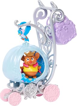 Mattel Disney Princess Toys, Animal Friend Carriages with Swaddle Blanket & 4 Accessories, Fashion Doll Size, Inspired by Disney Movies