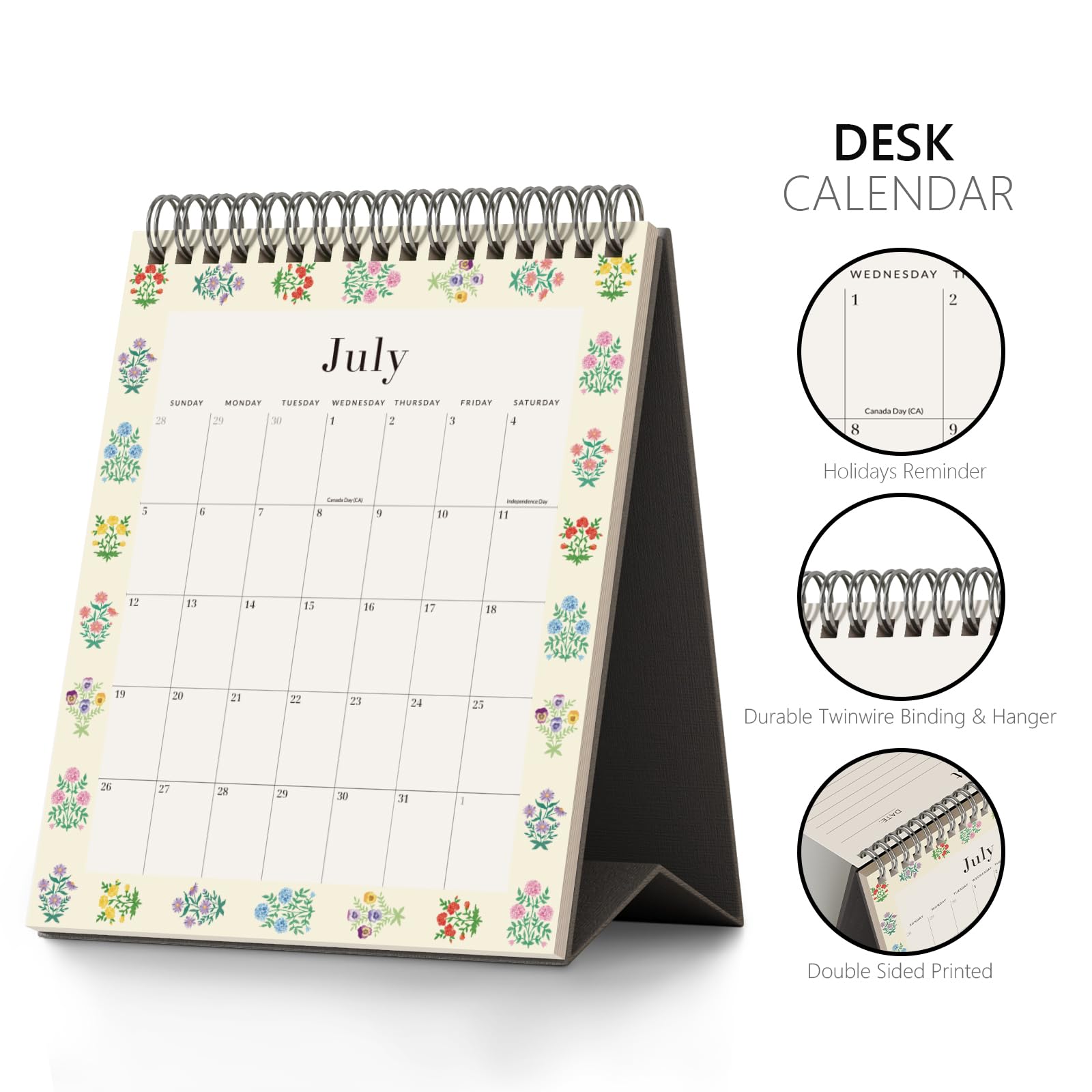 Jotsome Tischkalender von Jan 2026 bis Jun2027 (Grau)