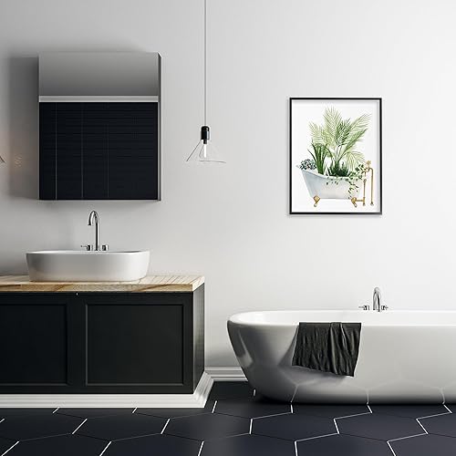 Miniatura 23 de Stupell Industries Grace Popp - Arte de pared enmarcado con diseño de varias plantas Enmarcado en blanco