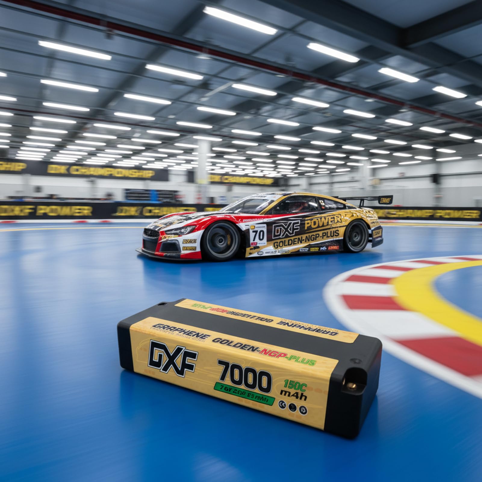 DXF 2 Packungen 2s lipo akku, leistungsstarker für modellfahrzeuge - lipo 7,6v, 7000mah, 150c, 5.0mm Deans/T stecker fittet 1/8 und 1/10 Modelle losi, axial mehr, Essential für lipo 2s Enthusiasts