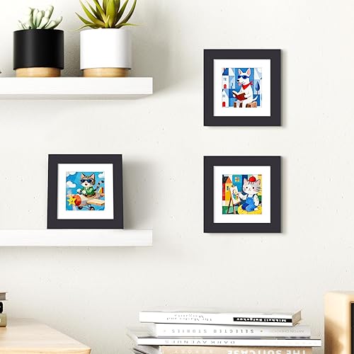 Vista 616 de upsimples - Portarretratos de 8.5 x 11 pulgadas, para fotos de 6 x 8 pulgadas con paspartú o de 8.5 x 11 pulgadas sin paspartú, marcos de fotos