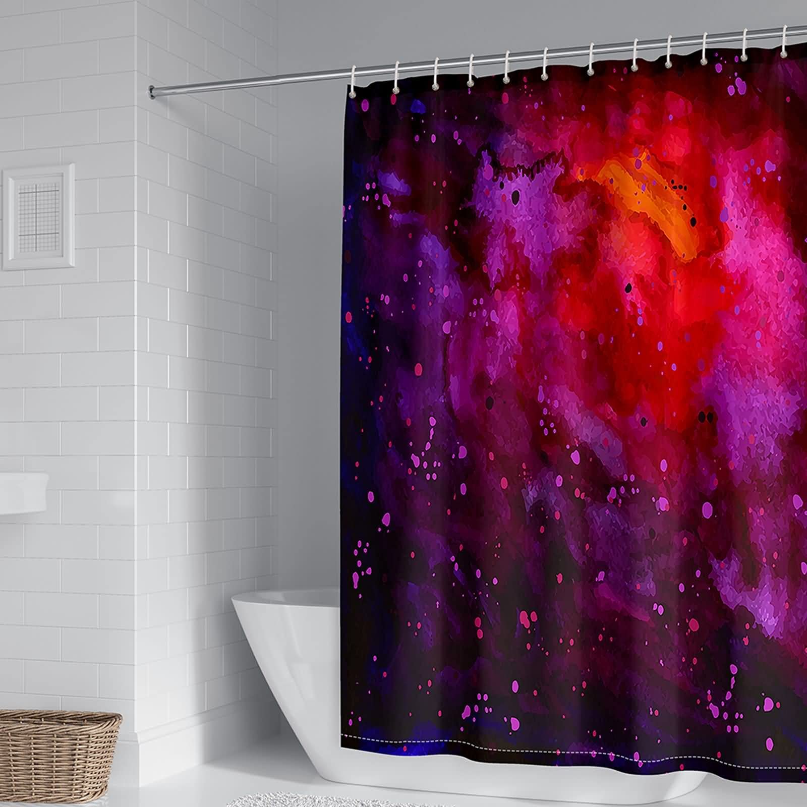Rideau de douche polyester 165x200cm graffiti multicolore