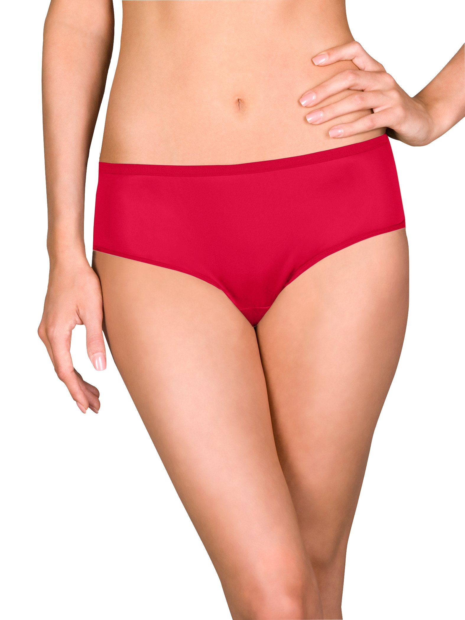 Shadowline Women's Hidden Elastic Nylon Hipster Panty 3-Pack