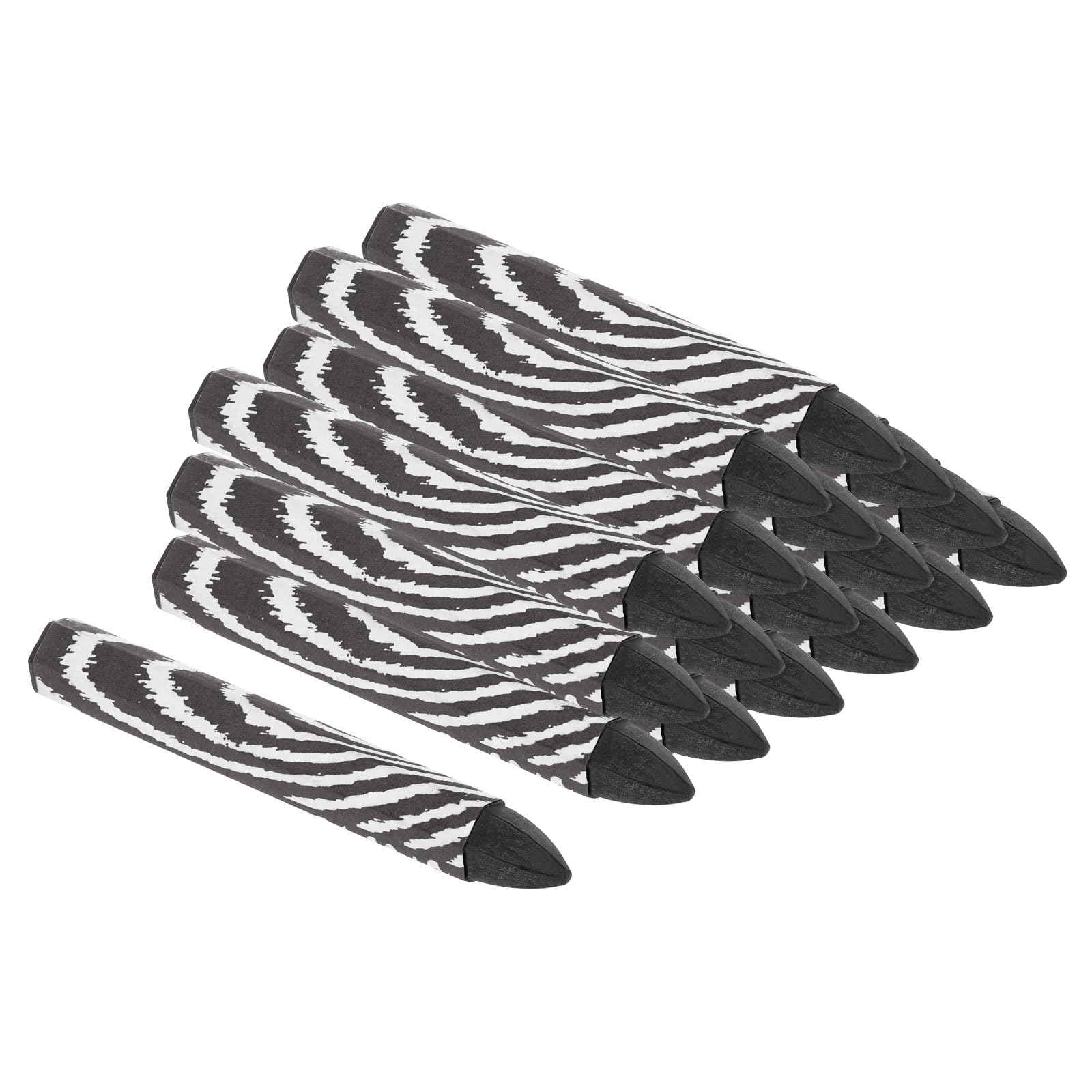 PATIKIL Lumber Marking Crayons, 18 Pack 4"x0.55" Hex Wax Tire Marker Crayons Black