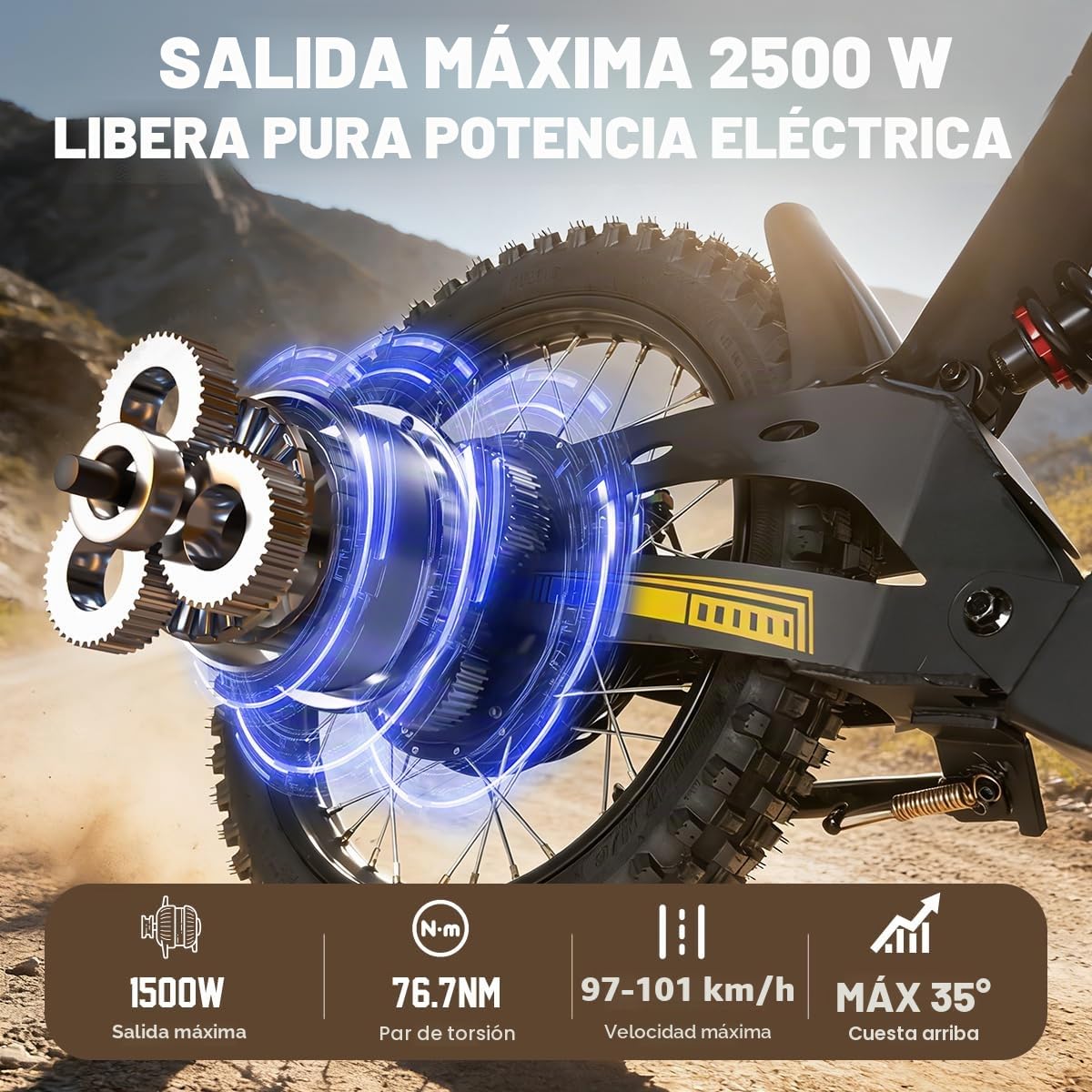 V9 Ultra Bicicleta Eléctrica para Adultos, E-Bike Todo Terreno de 17", Batería 48V 20Ah, Frenos Hidráulicos Delanteros y Traseros, Autonomía 60km, Doble Suspensión de Alta Gama