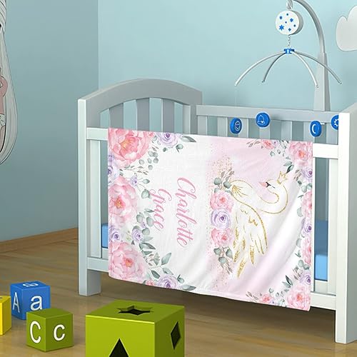 Miniatura 8 de Manta de bebé personalizada con nombre, manta de bebé personalizada para niñas, regalos de bebé, artículos de bebé, artículos esenciales para recién